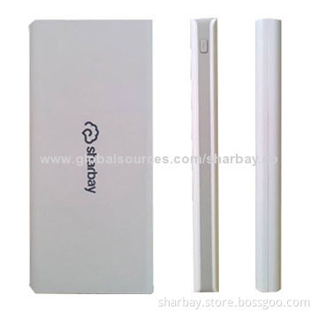 1,0000mAh Power banks for tablet PC, phones, with lithium polymer battery, FCC, RoHS and CE marks
